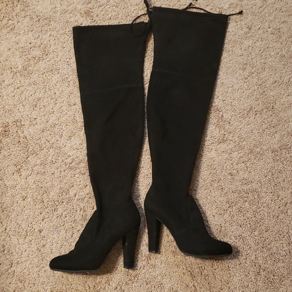 Thigh-High Suede Boots